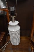 A modern ceramic table lamp