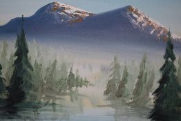 An acrylic Landscape by Kevin Nutter. Signed
