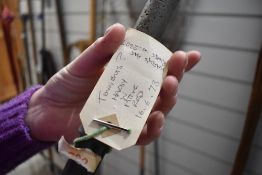 A cane fly rod possibly Hardy with unmarked sleeve
