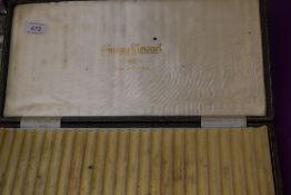 A Conway Stewart Pens box in dark grey with 24 slots