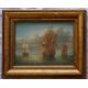 James Hardy War ships at sea Oil on board Signed 28 x 38cm - Image 1 of 4