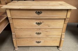 A continental pine chest,