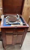 A Garrard mahogany cased part gramophone cabinet