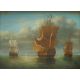 James Hardy War ships at sea Oil on board Signed 28 x 38cm - Image 3 of 4