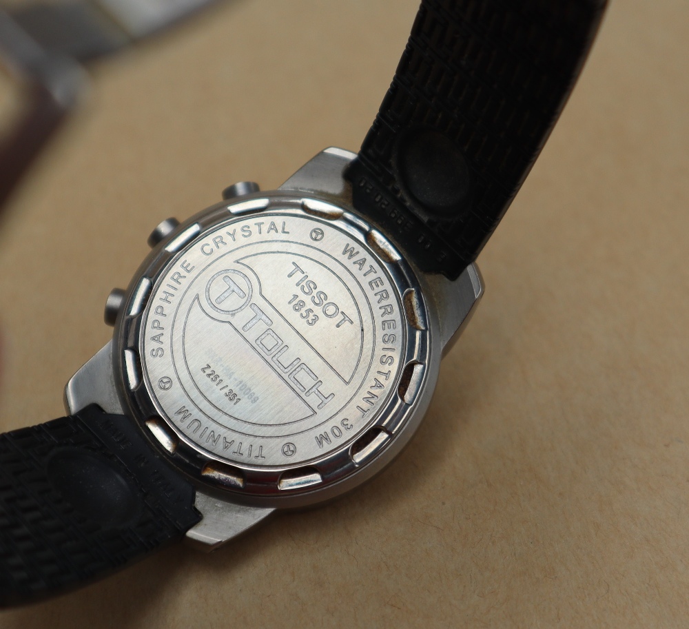 A Gentleman's Tissot Touch titanium wristwatch with Altimeter, chronograph, weather, - Image 2 of 3