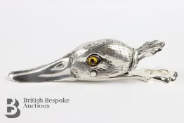 Unusual Silver Plated Document Clip