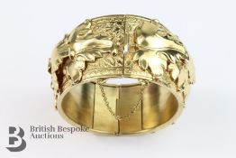 Gilded Metal Leaf Form Bracelet