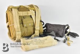 1943 World War Two US Navy Seat Parachute Named with Logbook and 1951 US Navy Life Jacket