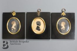 Three Georgian Portrait Silhouettes