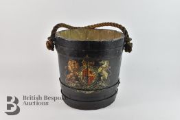 A 19th Century Fire Bucket with Royal Coat of Arms