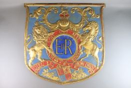 Large Moulded Royal Coat of Arms
