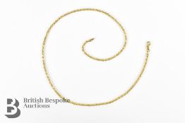 Italian 9ct Yellow Gold Rope Chain