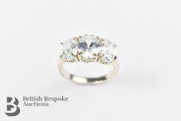 Silver Three Stone Ring