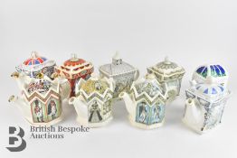 Nine Ceramic Sandler Novelty Tea Pots
