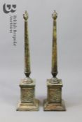 Pair of Metal-Effect Decorative Garniture