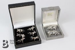 Pair of Silver Piglets