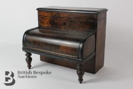 Rosewood and Burr Walnut Stationary Box