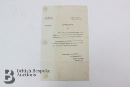 1818 Original Horse Guards Recruiting Department Circular