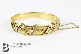 Edwardian 9ct Gold Bangle