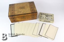 Victorian Inlaid Velvet-Lined Writing Box