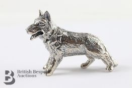 Silver Figure of a Alsatian