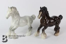 Two Beswick Horses