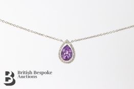 Amethyst and Diamond Pendant
