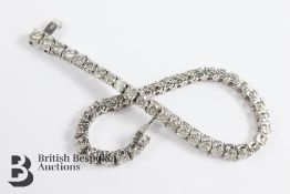 14ct White Gold Tennis Bracelet