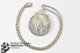 After Albrecht Dürer Praying Hands Medallion