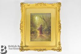 Samuel Lawson Booth (1836-1928) Oil on Board