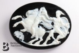 Black and White Glass Cameo