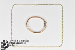 Edwardian 9ct Gold Bangle