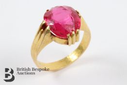18ct Yellow Gold and Ruby Ring