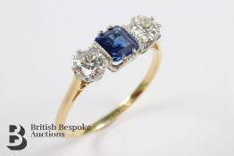 Sapphire and Diamond Ring