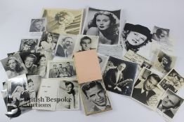 Quantity of Hand Signed Photographs and an Autograph Book incl. Frank Sinatra