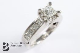 14ct White Gold Diamond Ring