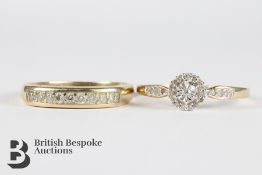 9ct Yellow Half Eternity Ring