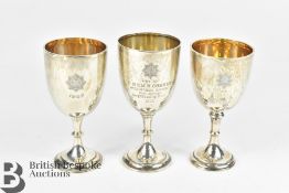 Three Silver Goblets