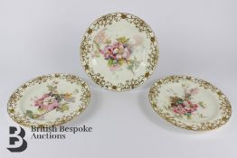 Three Royal Crown Derby Cabinet Plates