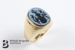 Gentleman's 18ct Yellow Gold Seal Ring