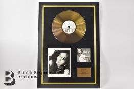 Diana Ross Signed Photograph and Gold Disc