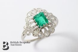 Emerald and Diamond Ring