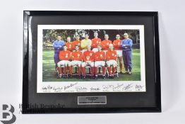 Signed England World Cup Photographs 1966