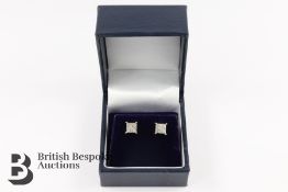 Pair of 14ct White Gold Diamond Stud Earrings