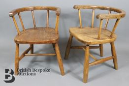 Two Curve Back Children's Chairs