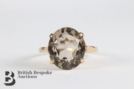 9ct Gold Smoky Quartz Ring