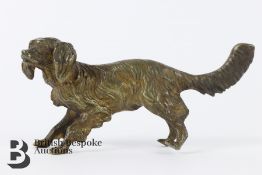 Cold Painted Bronze Spaniel Figurine