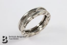 18ct White Gold Bvlgari 01 Diamond Eternity Ring