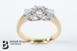 18ct Yellow Gold Three Stone Diamond Ring