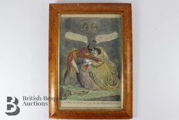 James Gillray (British, 1756-1815) The First Kiss This Ten Years! - or - The Meeting of
